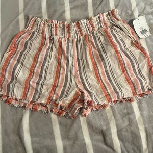 warm multi color shorts